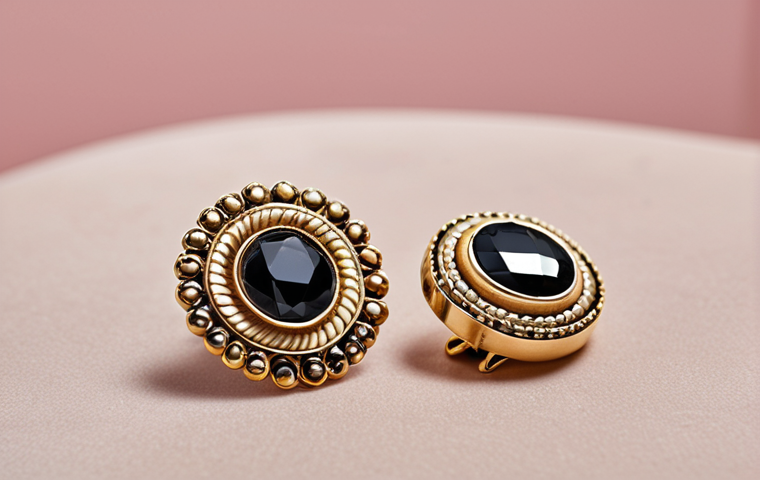 **
A close-up shot showcasing a variety of stylish clip-on earrings against a soft, blurred background. The focus should be on the designs and the clip mechanisms. Include a diverse range of styles, from simple and elegant to bold and statement pieces, emphasizing their accessibility and pain-free application. The overall tone should be fashionable and approachable.
**