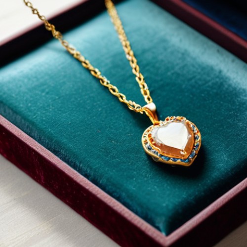 Anniversary Gift**

"A beautifully crafted pendant necklace displayed in a velvet gift box, on a table set for a romantic anniversary dinner, soft lighting, fully clothed, modest, appropriate content, safe for work, perfect anatomy, natural proportions, high quality."

**