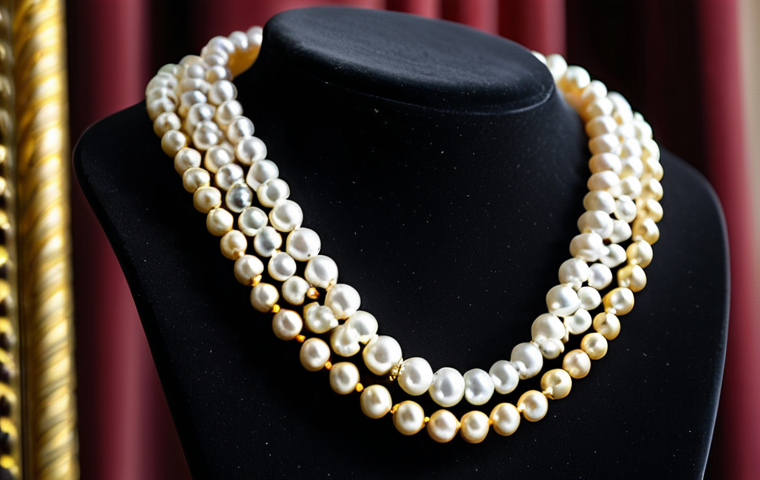 펄 목걸이와 귀걸이 세트 추천 - **

"A woman with South Asian features, wearing a classic pearl necklace and stud earrings, fully cl...