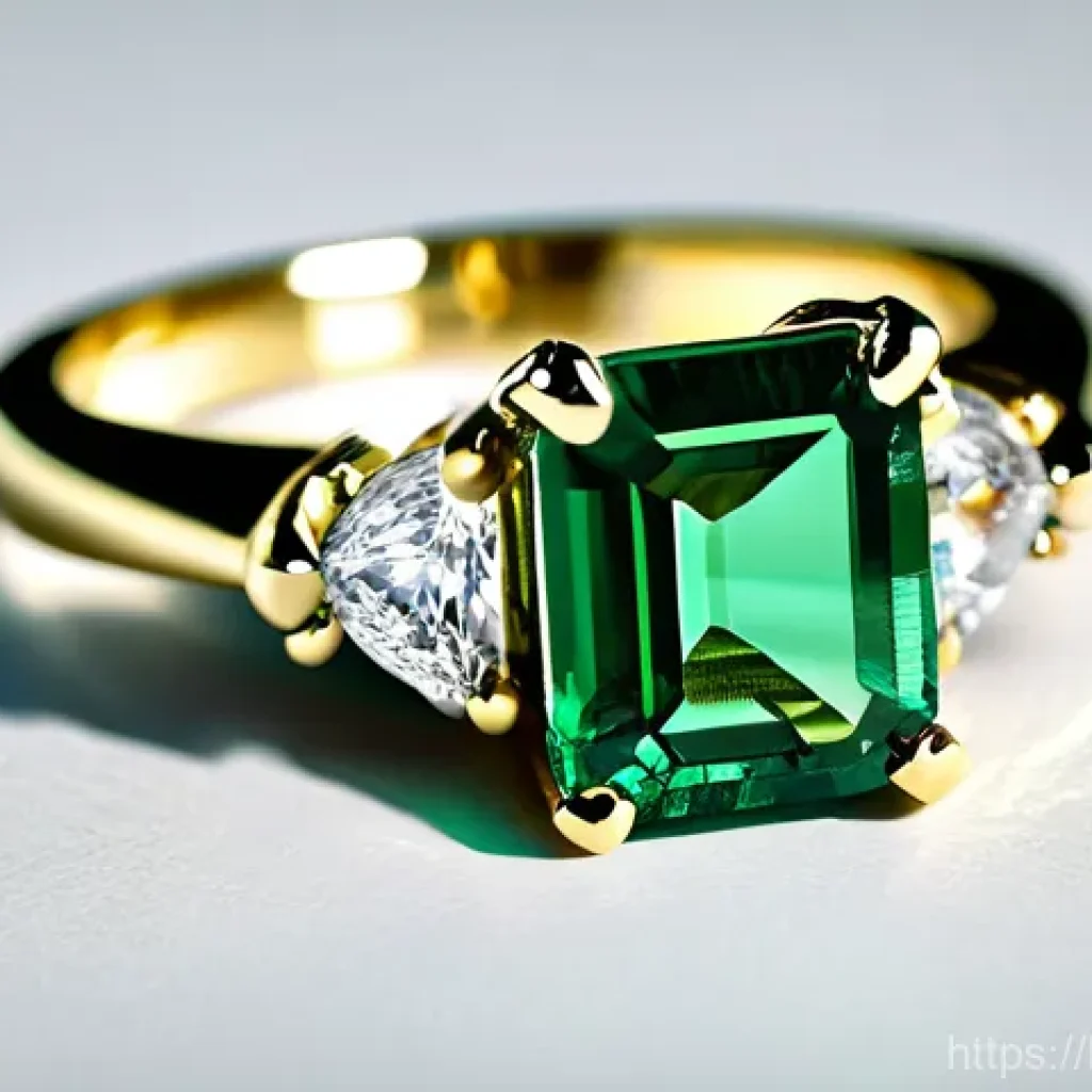 에메랄드 반지 스펙과 가격 - **Prompt 1: The Luminous Emerald Cut Solitaire**
    A hyper-realistic, high-resolution close-up pho...
